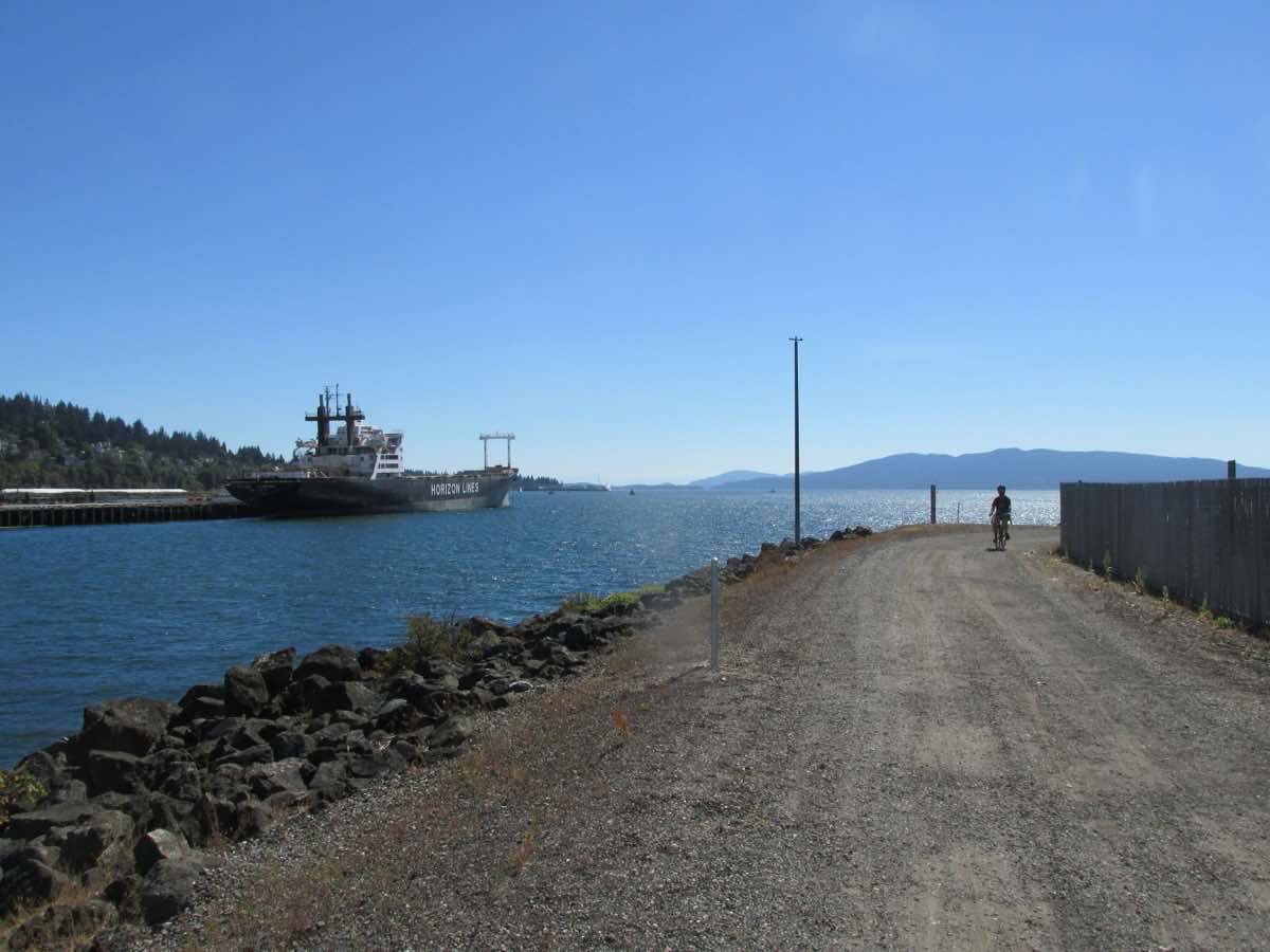 Scenery near the Bellingham Bay Marathon course in Bellingham, Washington