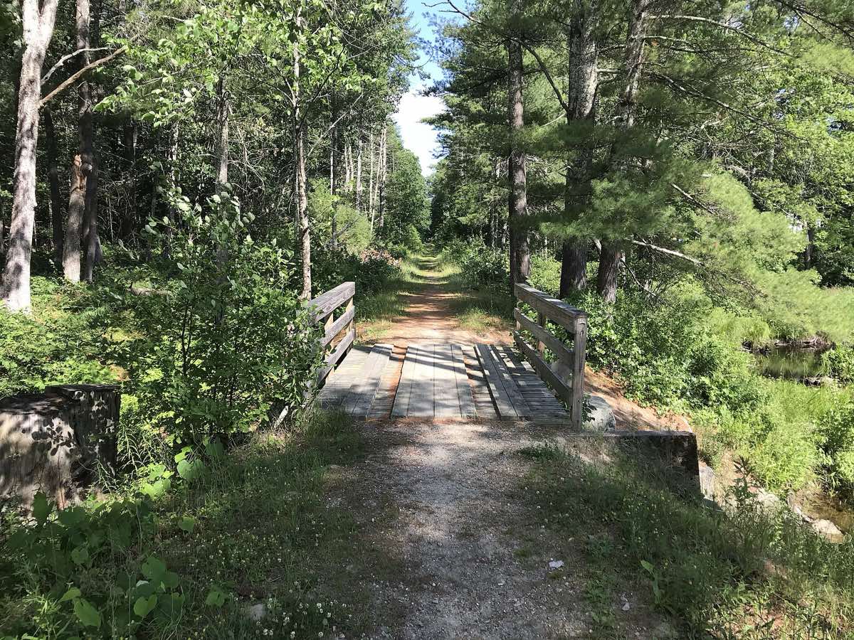 Scenery near the Ghost Train Trail Races course in Brookline, New Hampshire