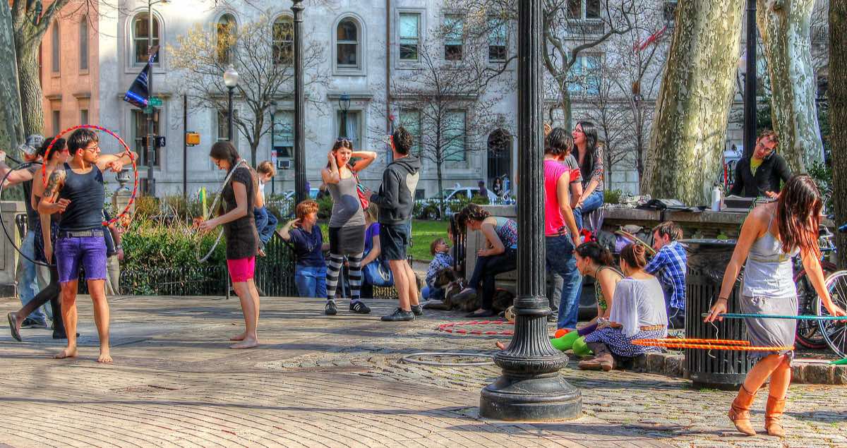 Scenery near the Philadelphia Marathon- Students Run Philly Style course in Philadelphia, Pennsylvania